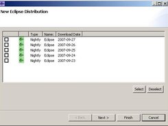 Wizard showing new distributions available to download