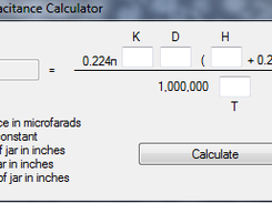 Leyden Jar Capacitance Calculator