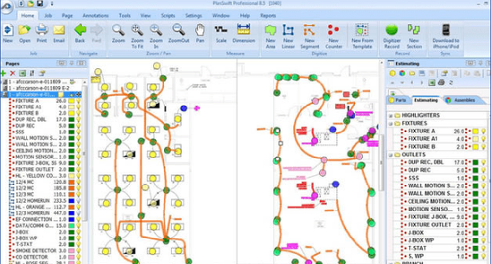 Electrical Plan Takeoff Screenshot 1