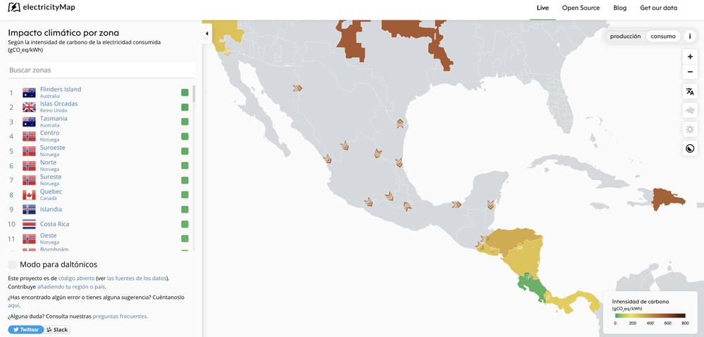 electricityMap Screenshot 1