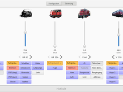 Controlling locos in Electrip, with running sound simulation!