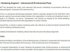 Electronic-Tendering Engine Screenshot 1