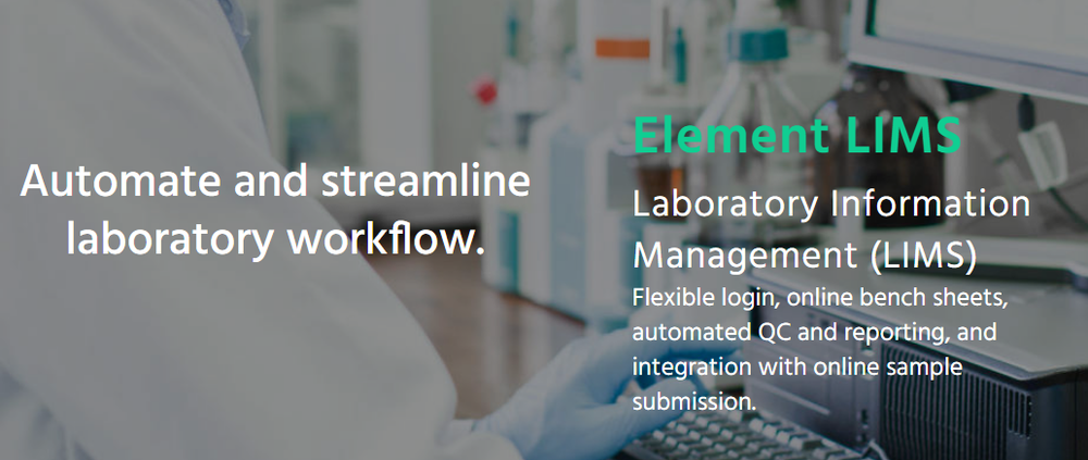 Element LIMS Screenshot 1