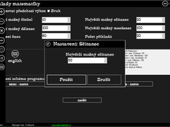 Settings with quick acces menu
