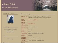 A learner created their own template - profile page