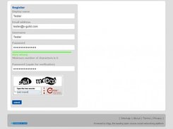 reCAPTCHA Registration screenshot w/ Password Checker