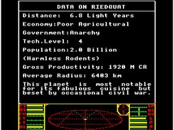 Planet Details of the Elite game for Comparison (BBC)
