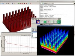 Screenshot of the pre- and postprocessors of Elmer software