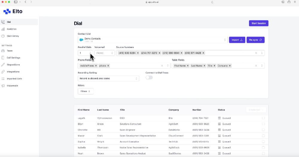 Elto Dialer Screenshot 1