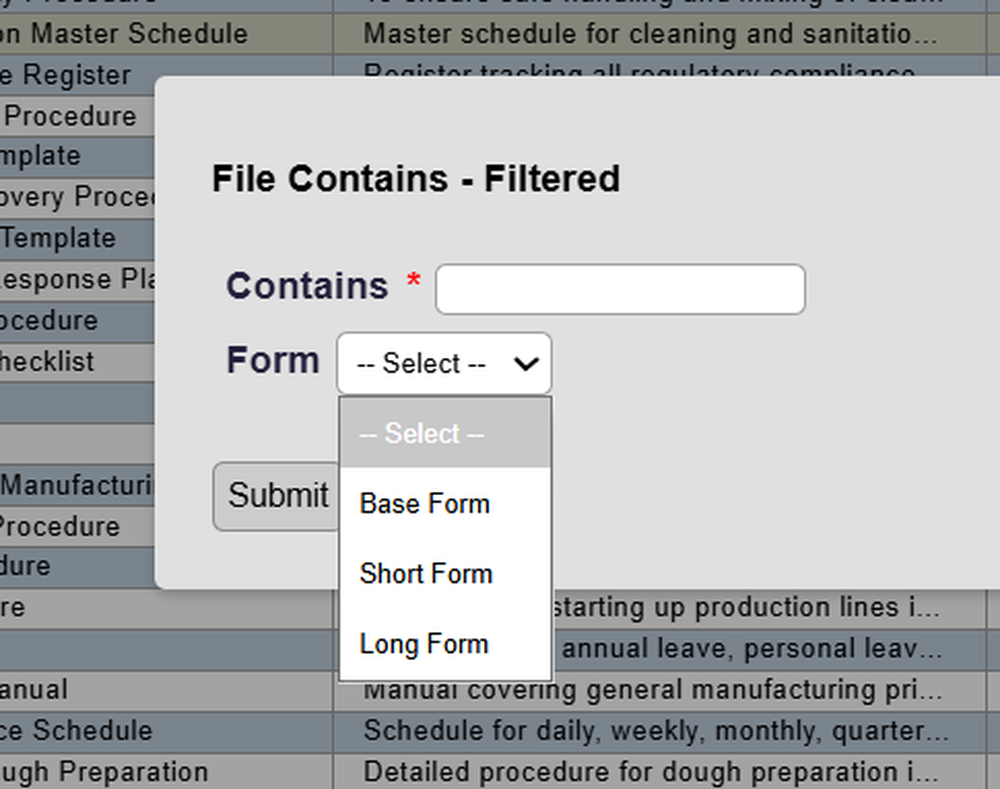 User configurable data display tables.  Zero code configurable popup forms and menus. 