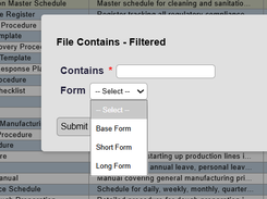 User configurable data display tables.  Zero code configurable popup forms and menus. 