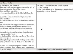Bible term lexical display.