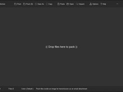 Drop a selection of files to pack them