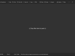 Drop a selection of files to pack them