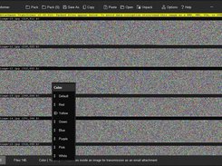 Files packed using a yellow header and footer color