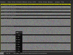 Files packed using a yellow header and footer color