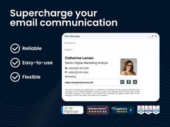 BulkSignature is here to supercharge your email communication with reliable, flexible, and easy-to-use features. You can create standardized email signatures for everyone in your company within couple of clicks. 