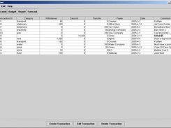 a table shows detailed transactions of an account