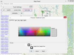 Track on/off and colour preferences