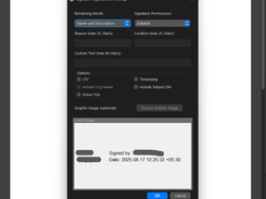 Customize Signature appearance