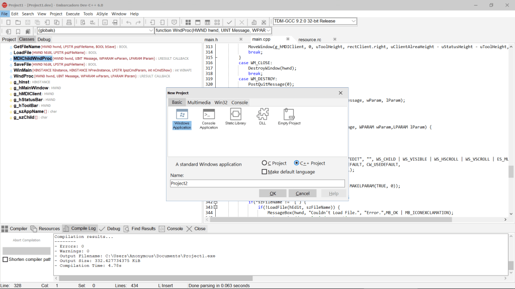 Dev-C++ Overview - Free Tools - Embarcadero