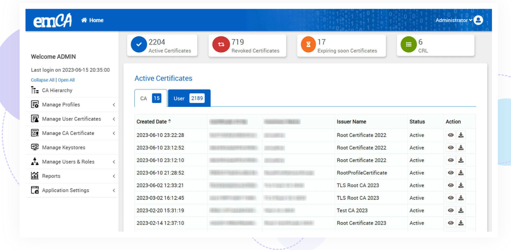 emCA Screenshot 1