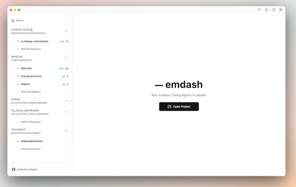 Emdash Screenshot 1