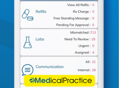 eMedicalPractice Medical Practice Management  User Interface 