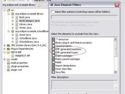 new filters in the 'Package Explorer' in  Java perspective