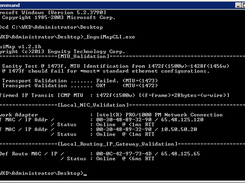 EnguiMapCLI Running on Windows 2003 Server with multiple Physical Interface Displayed