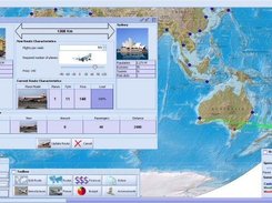 Manage route: choose airliner, define price and frequency