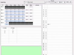 Month view with totals