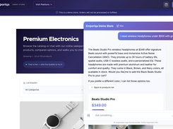 Product search: the chatbot recommends items from your catalog when shoppers describe what they want