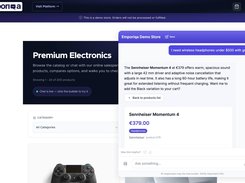 AI chatbot recommending products from the store's catalog
