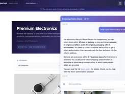 Customer support. Answers shipping, payment, and policy questions from your own pages