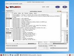 Linux console with debug messages.
