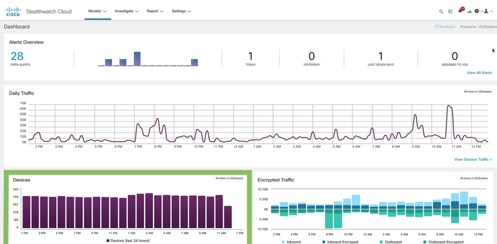 Cisco Secure Cloud Analytics Screenshot 1