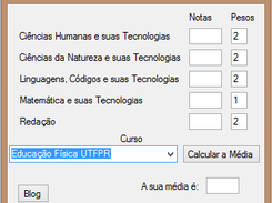 Curso selecionado