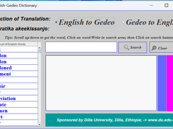 English Gedeo dictionary