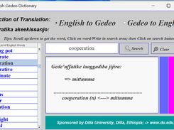 English Gede'uffa translated word