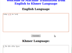 Automatic Statistical Machine Translation from English to Khmer Language