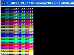 A test showing ASCII color code table