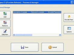 Password Manager window (Enigma CS v0.5.1.672)