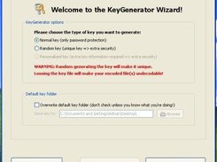KeyGenerator Wizard window (Enigma CS v0.5.1.672)