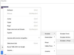 Second step: With the right mouse button, select enigma cipher