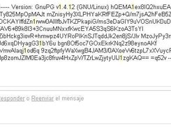 Third step: send the encrypted message
