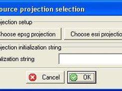 Projection selection dialog