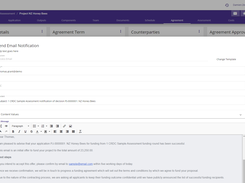 Notify applicants of acceptance with configurable email templates 