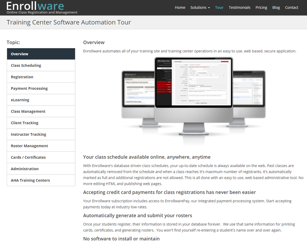 CPR Training Center Software