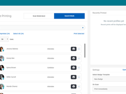 Onsite printing dashboard